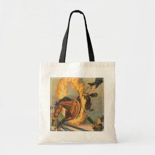 Tote Bag Cheval De Cirque Qui Traverse Un Flaming Hoop