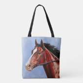 Tote Bag Cheval de course de Baie Thoroughbred (Dos)