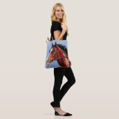 Tote Bag Cheval de course de Baie Thoroughbred (Sur le modèle)