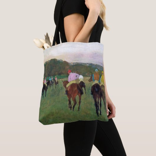 Tote Bag Cheval de course de Longchamp, Edgar Degas (De près)
