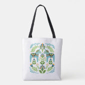 Tote Bag Cheval de Dala suédois Turquoise (Dos)