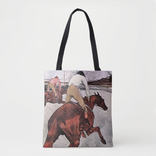 Tote Bag Cheval de Jockey et de Course, Lautrec (Devant)