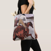 Tote Bag Cheval de Jockey et de Course, Lautrec (De près)