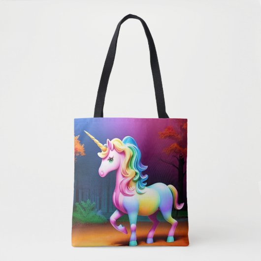 Tote Bag Cheval de licorne blanche-37474 (Devant)