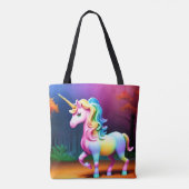 Tote Bag Cheval de licorne blanche-37474 (Dos)