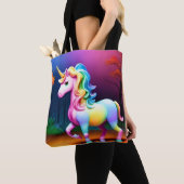 Tote Bag Cheval de licorne blanche-37474 (De près)