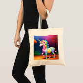 Tote Bag Cheval de licorne blanche-37474 (Devant (produit))