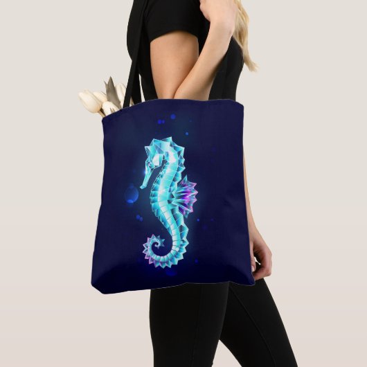 Tote Bag Cheval de mer de glace cristal sur Arrière - plan (De près)