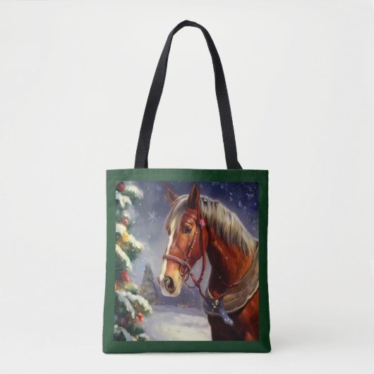 Tote Bag Cheval de Noël 1 (Devant)