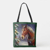 Tote Bag Cheval de Noël 1 (Dos)