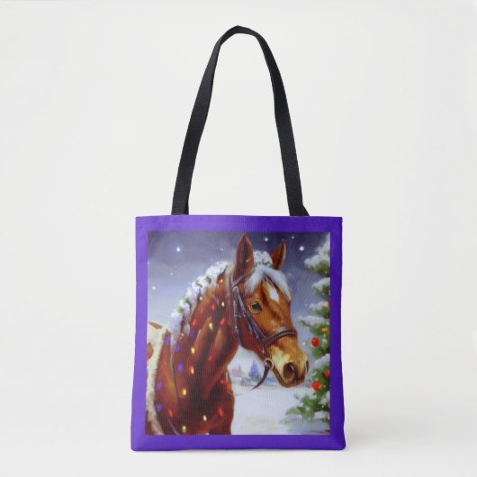 Tote Bag Cheval de Noël 3 (Devant)