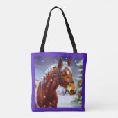 Tote Bag Cheval de Noël 3 (Dos)