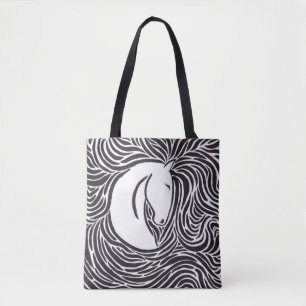 Tote Bag Cheval de stylo brossé