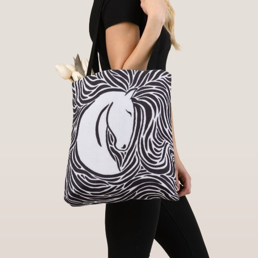 Tote Bag Cheval de stylo brossé (De près)