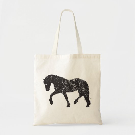 Tote Bag cheval de trot Cru-inspiré Fourre-tout (Devant)