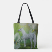 Tote Bag Cheval D'Imaginaire Unicorne Et Lily Fleurs (Dos)