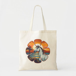 Tote Bag Cheval du coucher du soleil