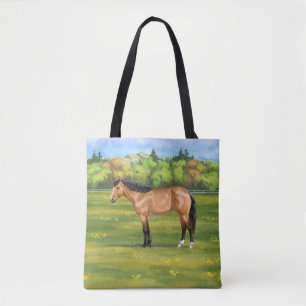 Tote Bag Cheval du Quartier des Dun Buckskin