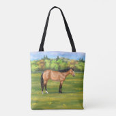 Tote Bag Cheval du Quartier des Dun Buckskin (Dos)