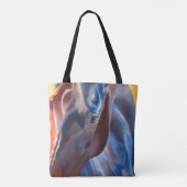 Tote Bag Cheval en Blues Moderne équestre Amateurs de cheva (Dos)