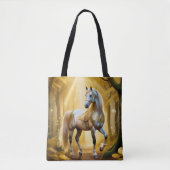 Tote Bag Cheval enchanté dans la forêt dorée (Devant)