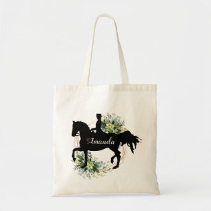 Tote Bag Cheval Equestre Personnalisé Équitation Nom Pers
