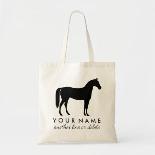 Tote Bag Cheval Equestre Personnalisé Équitation Nom Person