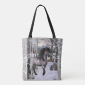 Tote Bag Cheval et cardinaux d'hiver 2024 (Dos)