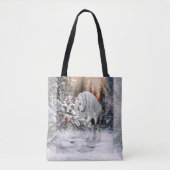 Tote Bag Cheval et cardinaux d'hiver 2024 (Devant)