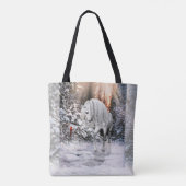 Tote Bag Cheval et cardinaux d'hiver 2024 (Dos)