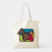 Tote Bag Cheval Et Ferme Fille (Dos)