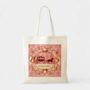 Tote Bag Cheval et transport mariage - Texte personnalisé