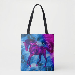 Tote Bag Cheval Fantastique Noir au Galop Art