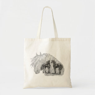 Tote Bag Cheval friésien Noir Manes Tails