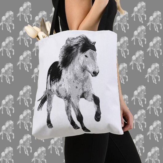 Tote Bag Cheval islandais en mouvement