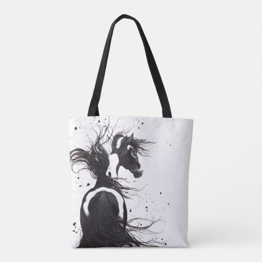 Tote Bag Cheval majestueux Fourre-tout de peinture de Pinto (Dos)