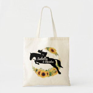 Tote Bag Cheval Monogramme tournesol jaune Silhouette