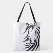 Tote Bag Cheval noir (Dos)