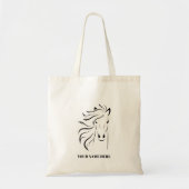 Tote Bag Cheval Noir (Devant)
