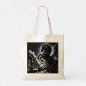 Tote Bag Cheval Noir Dramatique vs Roi - Oeuvre audacieuse  (Dos)