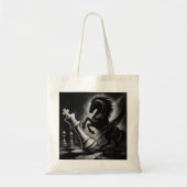Tote Bag Cheval Noir Dramatique vs Roi - Oeuvre audacieuse  (Devant)