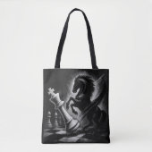 Tote Bag Cheval Noir Dramatique vs Roi - Oeuvre audacieuse (Devant)