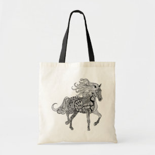 Tote Bag Cheval noir inspiré