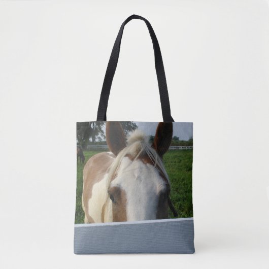 Tote Bag Cheval Palomino Jouant à Cache-Cache (Devant)