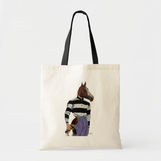 Tote Bag Cheval Racing Jockey Portrait (Devant)