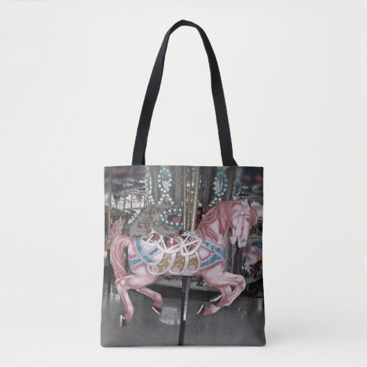 Tote Bag Cheval rose de carrousel (Devant)