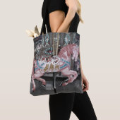 Tote Bag Cheval rose de carrousel (De près)