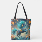 Tote Bag Cheval sarcelle transformateur (Dos)