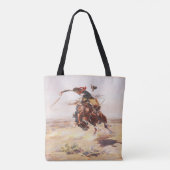 Tote Bag Cheval sauvage de cowboy de cavalier occidental (Dos)