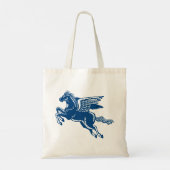 Tote Bag Cheval volant - Indigo Style bleu et blanc (Dos)